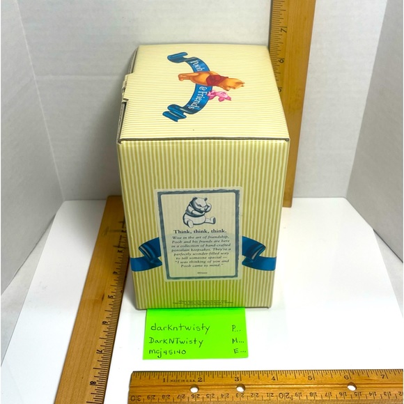 BNIB VINTAGE POOH AND FRIENDS WINNIE THE POOH THINK THINK THINK ADORABLE - Picture 11 of 13